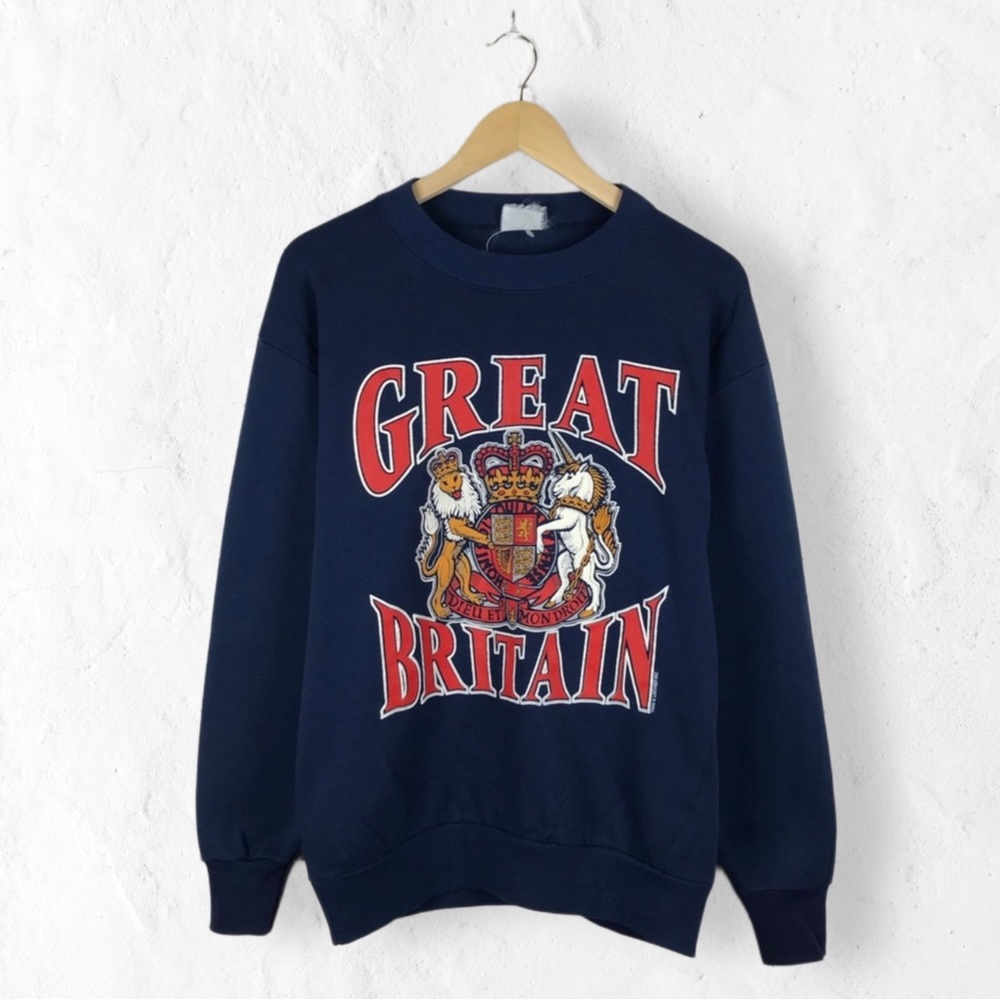 VINTAGE 1980s GREAT BRITAIN ENGLAND SWEATSHIRT SIZE M
